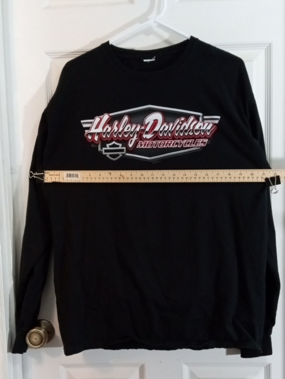 Harley-Davidson Black Long Sleeve Tee Shirt Men’s Large - Picture 5 of 6
